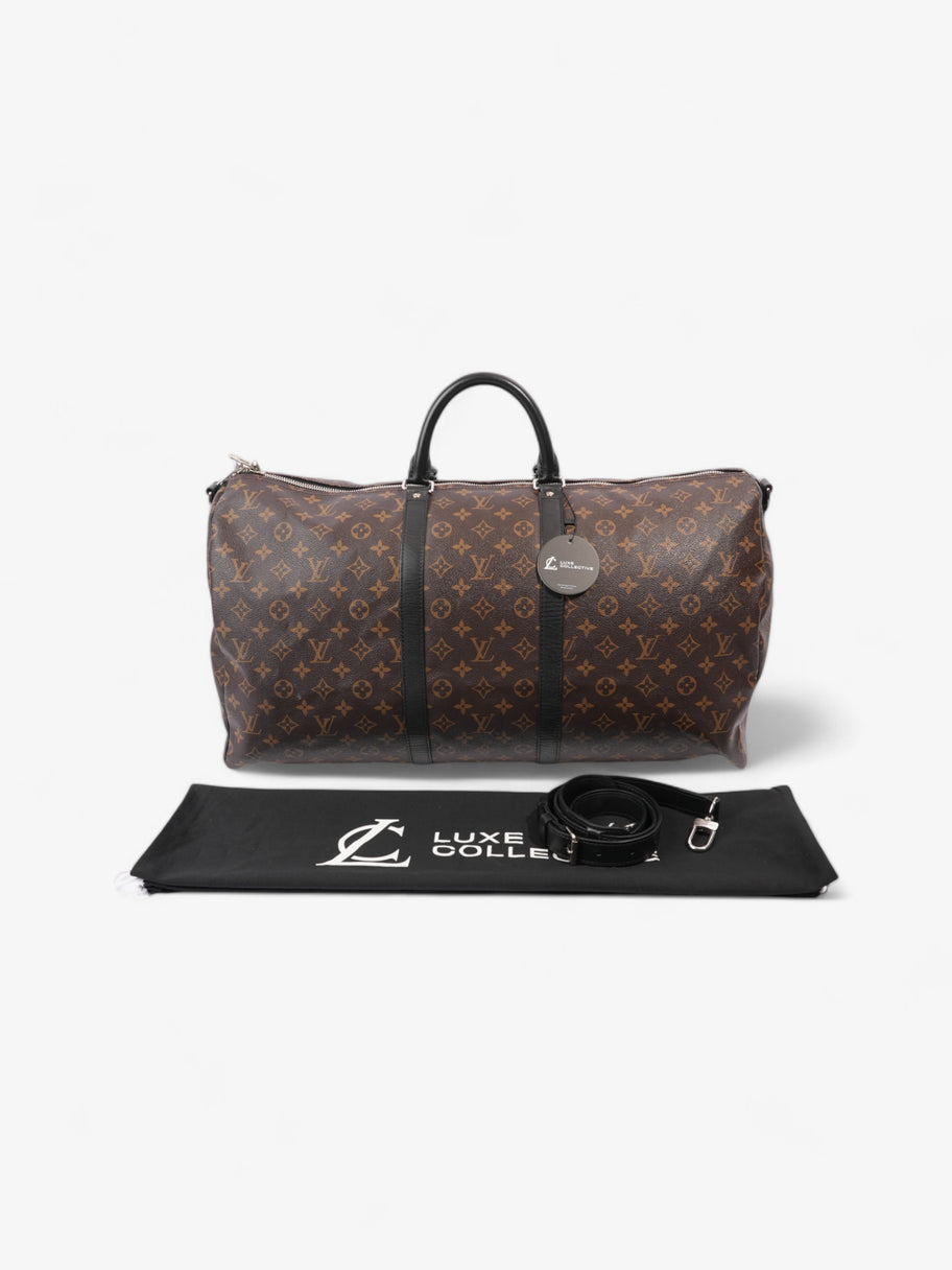 Louis Vuitton Keepall Bandouliere Monogram / Black Coated Canvas 55 Image 9