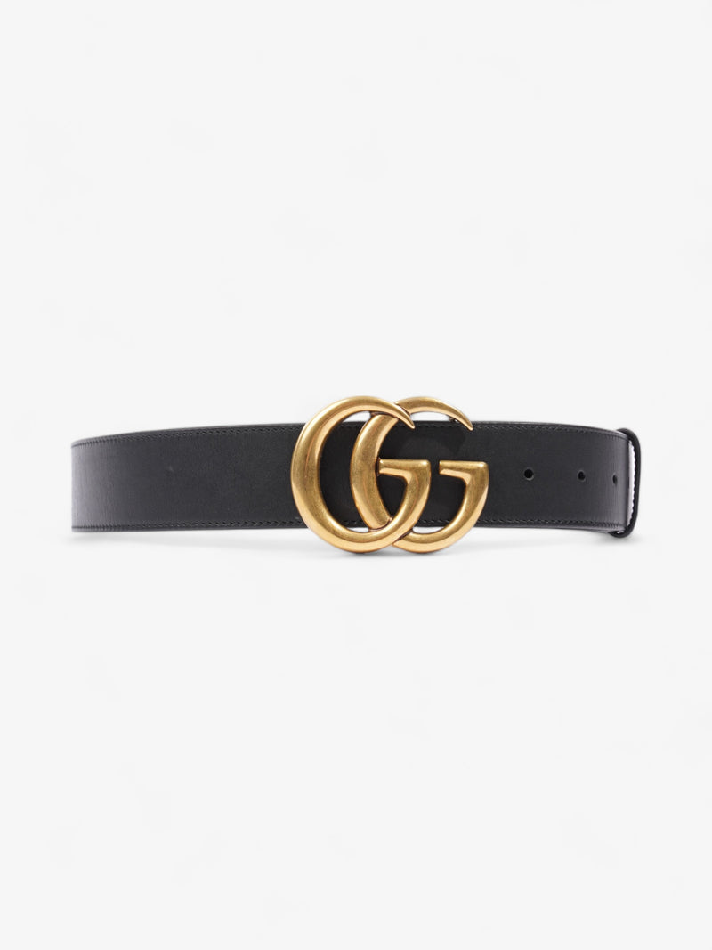  Gucci GG Marmont Wide Belt Black Leather 90cm / 36