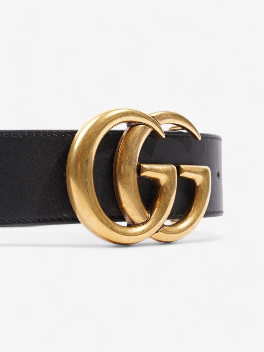 Gucci GG Marmont Wide Belt Black Leather 90cm 36 Luxe Collective