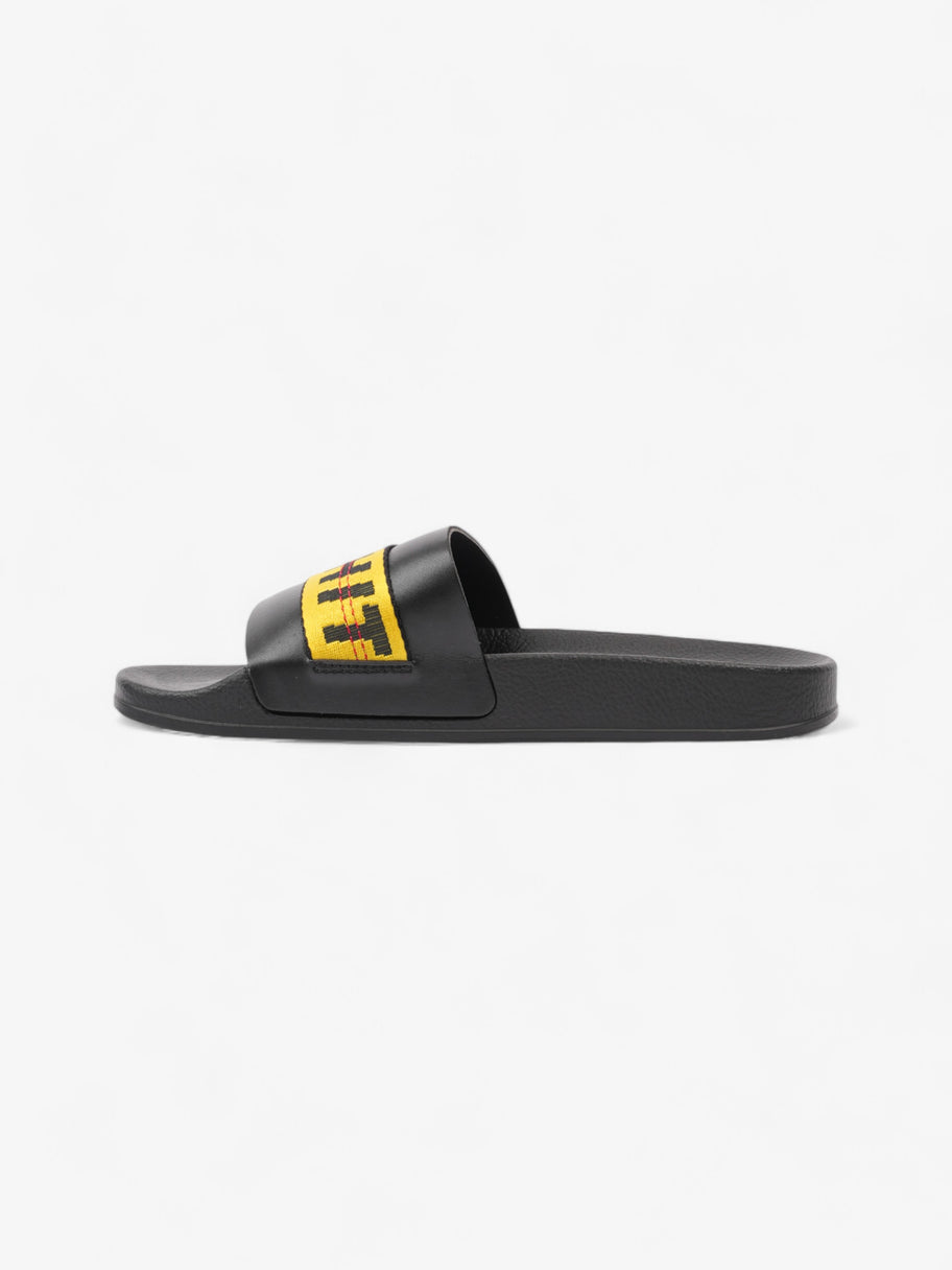 Off White Logo Slider Black / Yellow Rubber EU 42 UK 8 Image 3