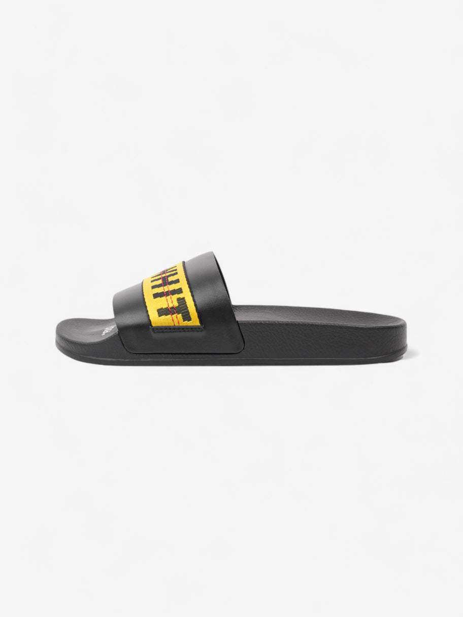 Off White Logo Slider Black / Yellow Rubber EU 42 UK 8 Image 5