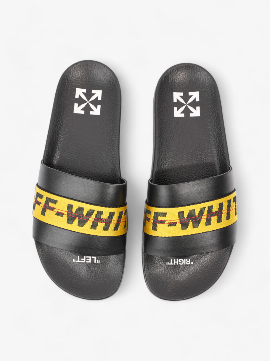 Off White Logo Slider Black / Yellow Rubber EU 42 UK 8 Image 8