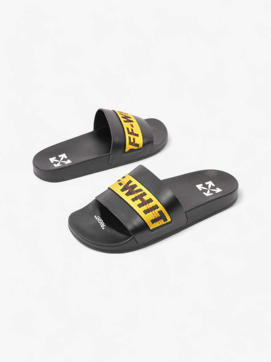 Off White Logo Slider Black / Yellow Rubber EU 42 UK 8 Image 9