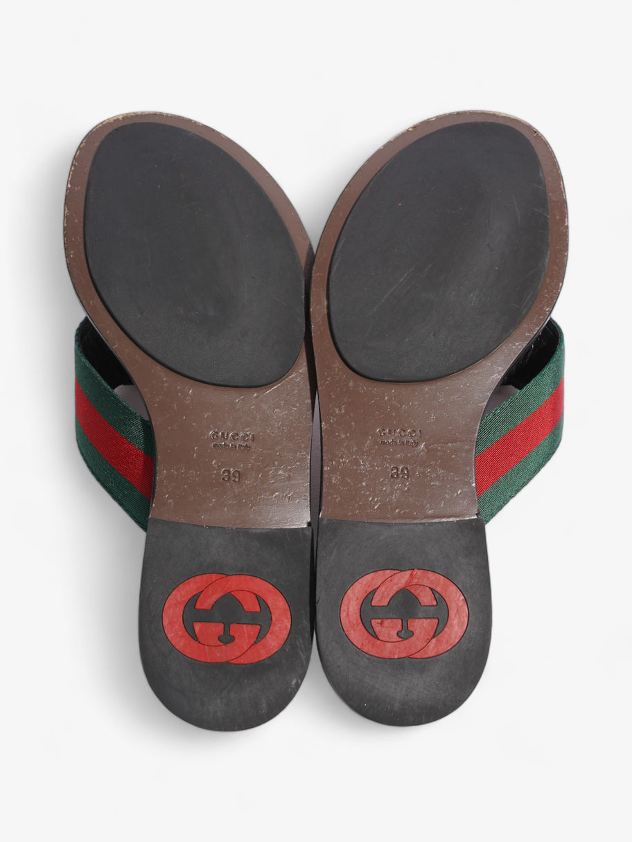 Gucci GG Thong Web Sandal Red / Green Canvas EU 39 UK 6 Image 7