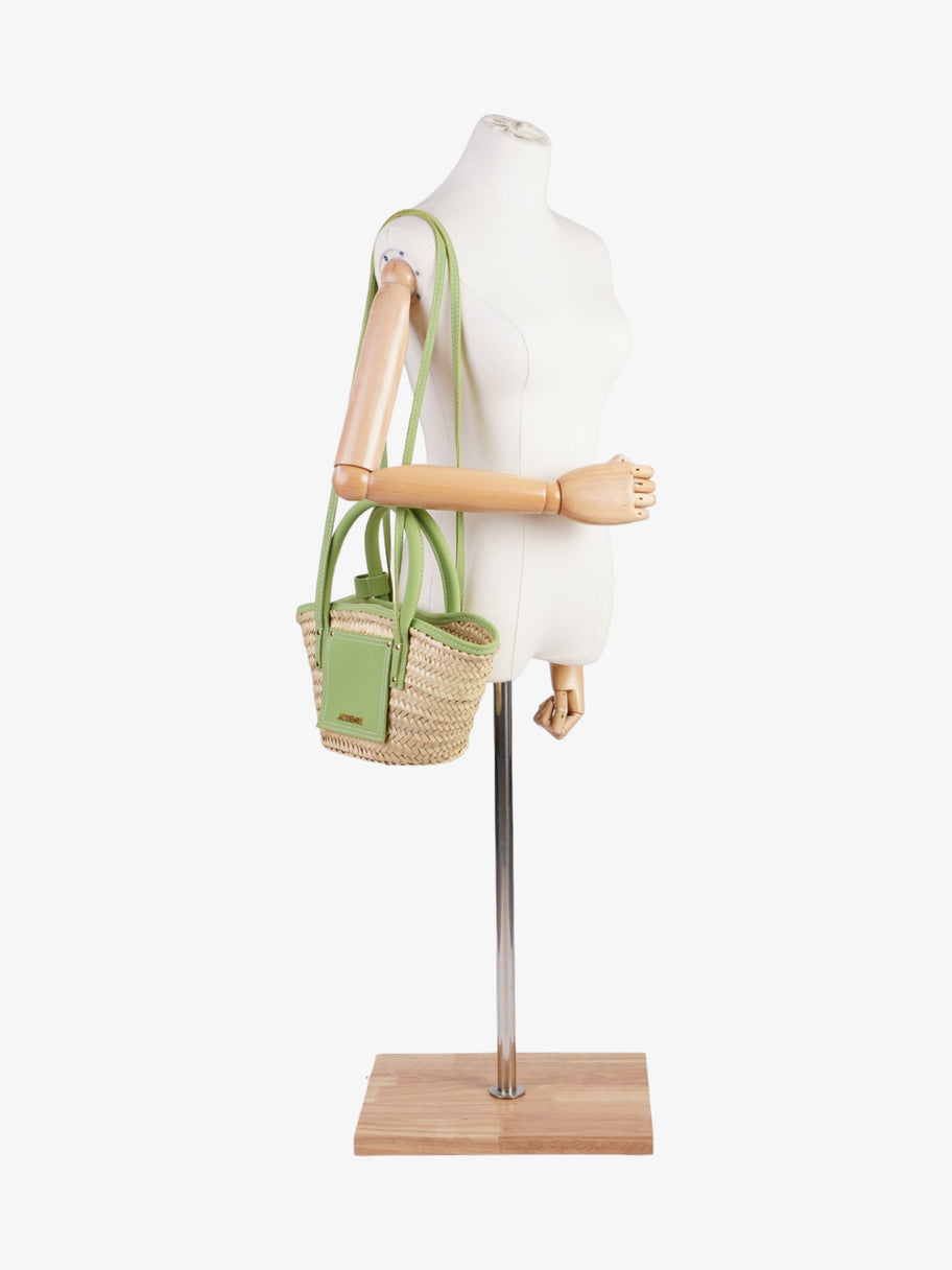 Jacquemus Le Petit Panier Soli Natural / Green Raffia Image 2