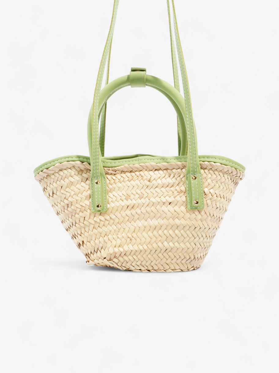 Jacquemus Le Petit Panier Soli Natural / Green Raffia Image 4