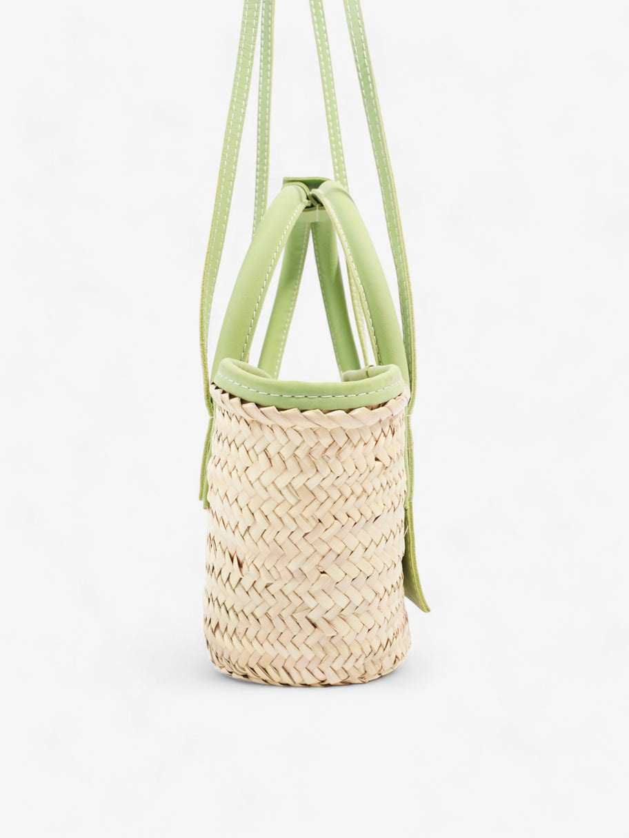 Jacquemus Le Petit Panier Soli Natural / Green Raffia Image 5