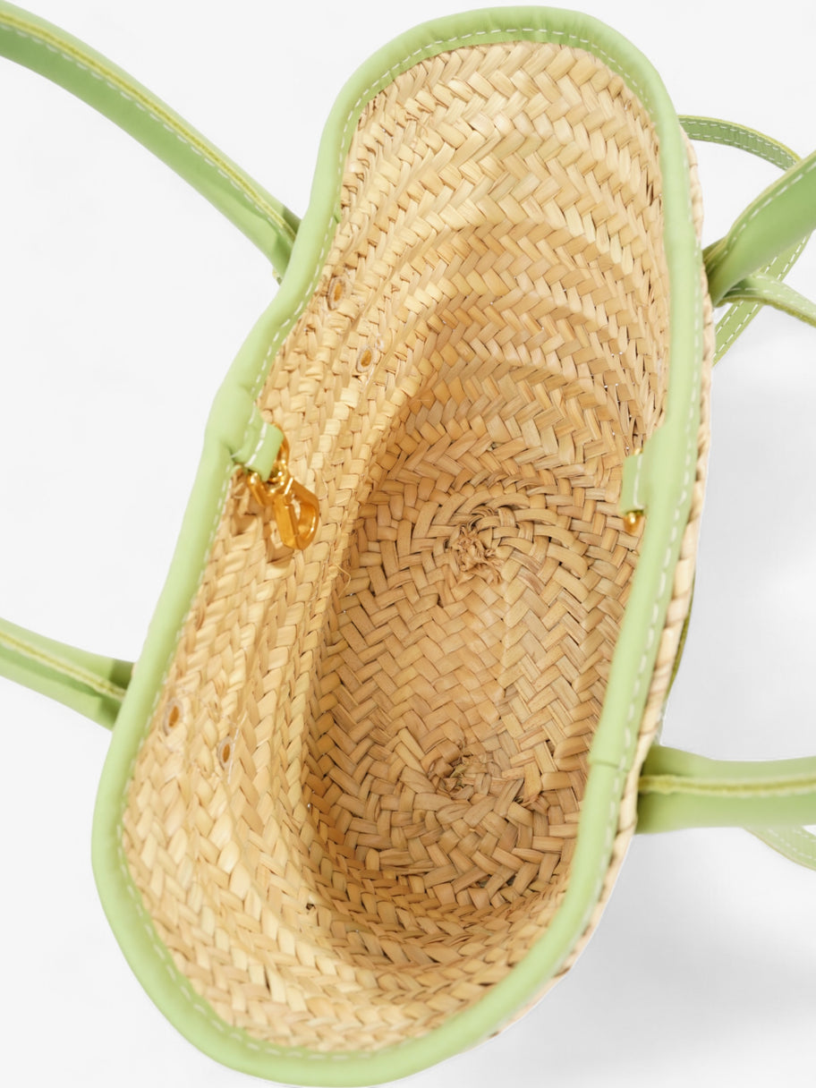 Jacquemus Le Petit Panier Soli Natural / Green Raffia Image 7