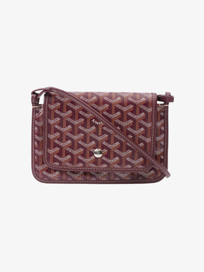  Goyard Plumet Pocket Wallet Burgundy Canvas