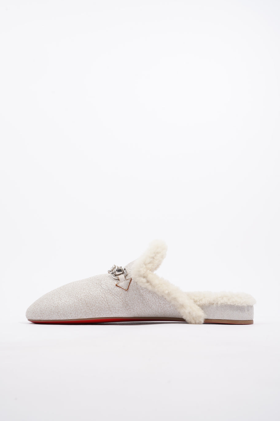 Christian Louboutin Woolito Swing Donna Flat Craie Nappa Leather EU 39 UK 6 Image 3