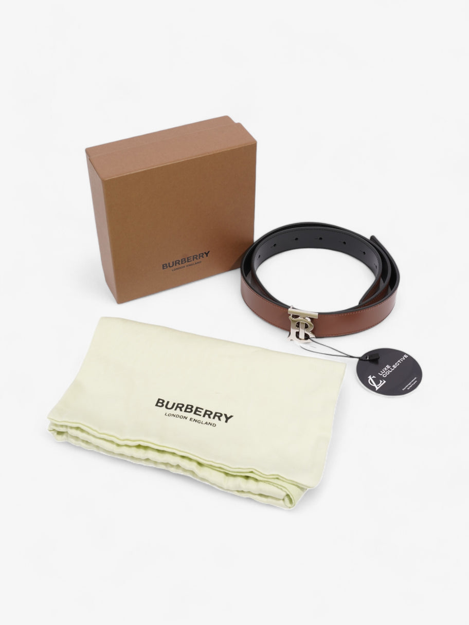 Burberry TB Reversible Belt Brown / Black Leather Small 62.5 - 77.5cm Image 9