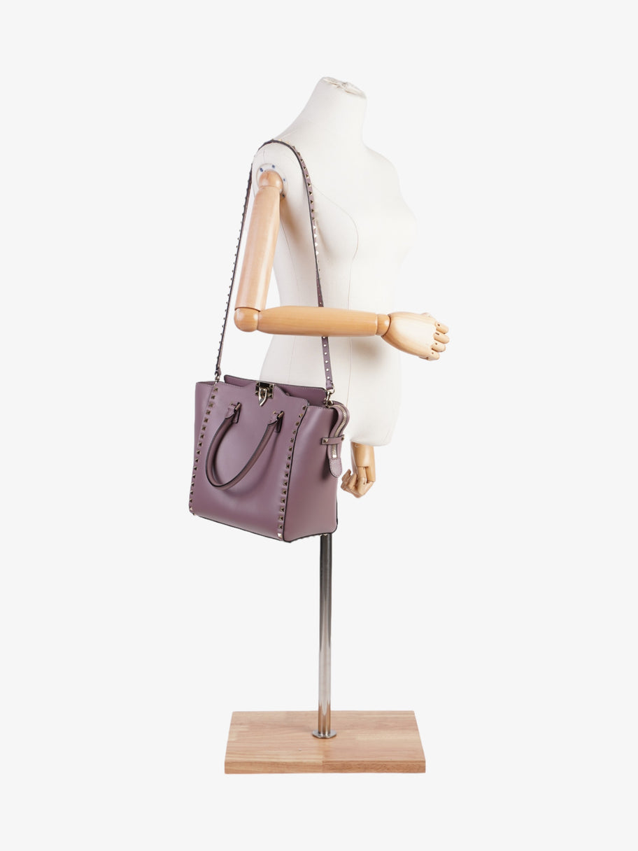 Valentino Rockstud Tote Mauve Leather Image 2