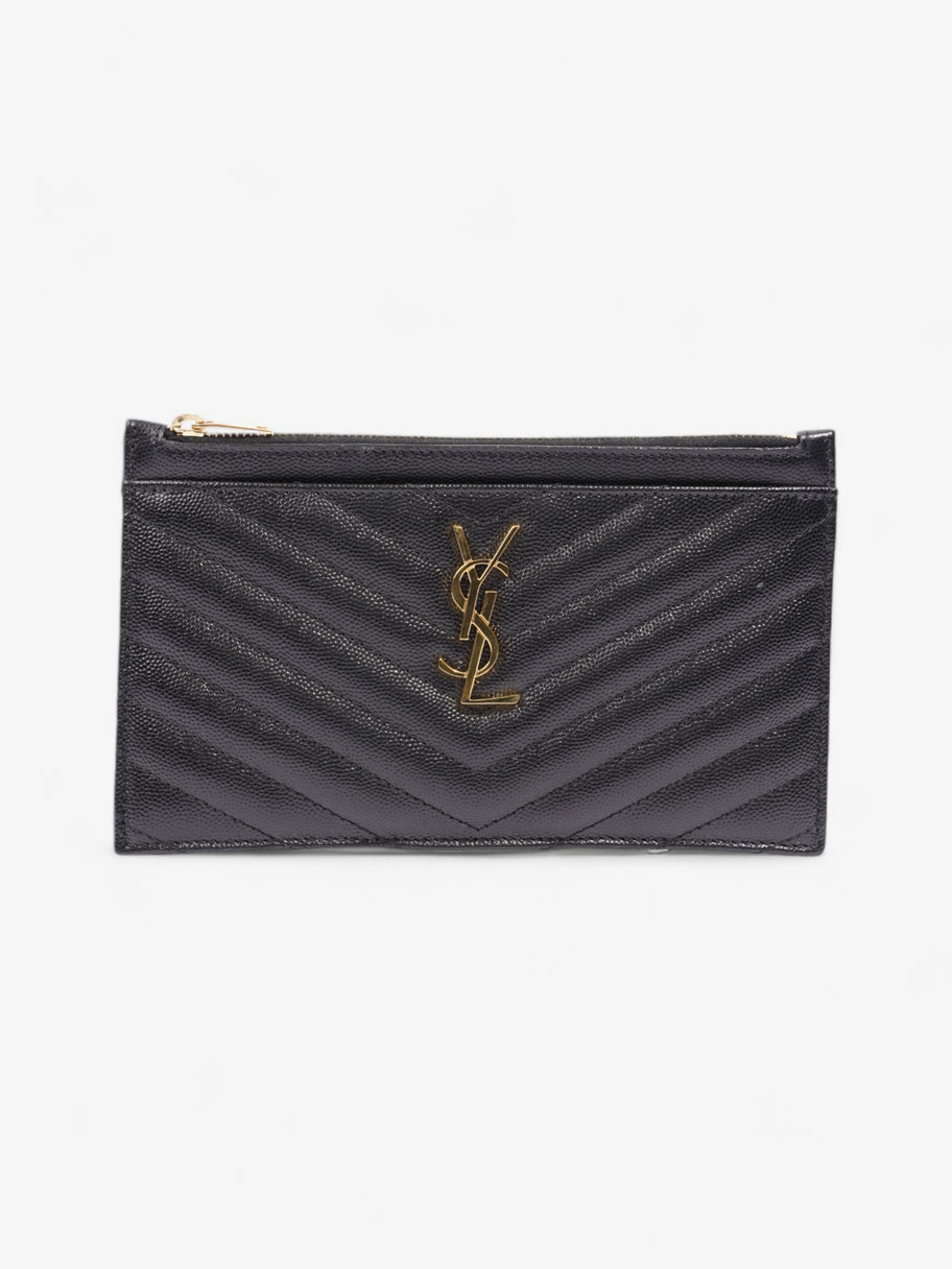 Saint Laurent Cassandre Pouch Black Matelasse Leather Image 1