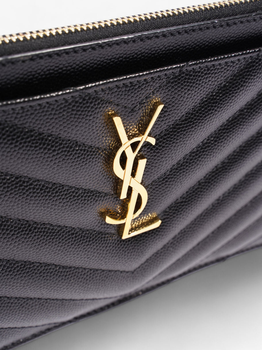 Saint Laurent Cassandre Pouch Black Matelasse Leather Image 4