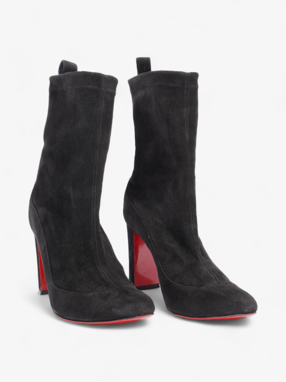 Christian Louboutin Gena Boots 80 Black Suede EU 36 UK 3 Luxe Collective