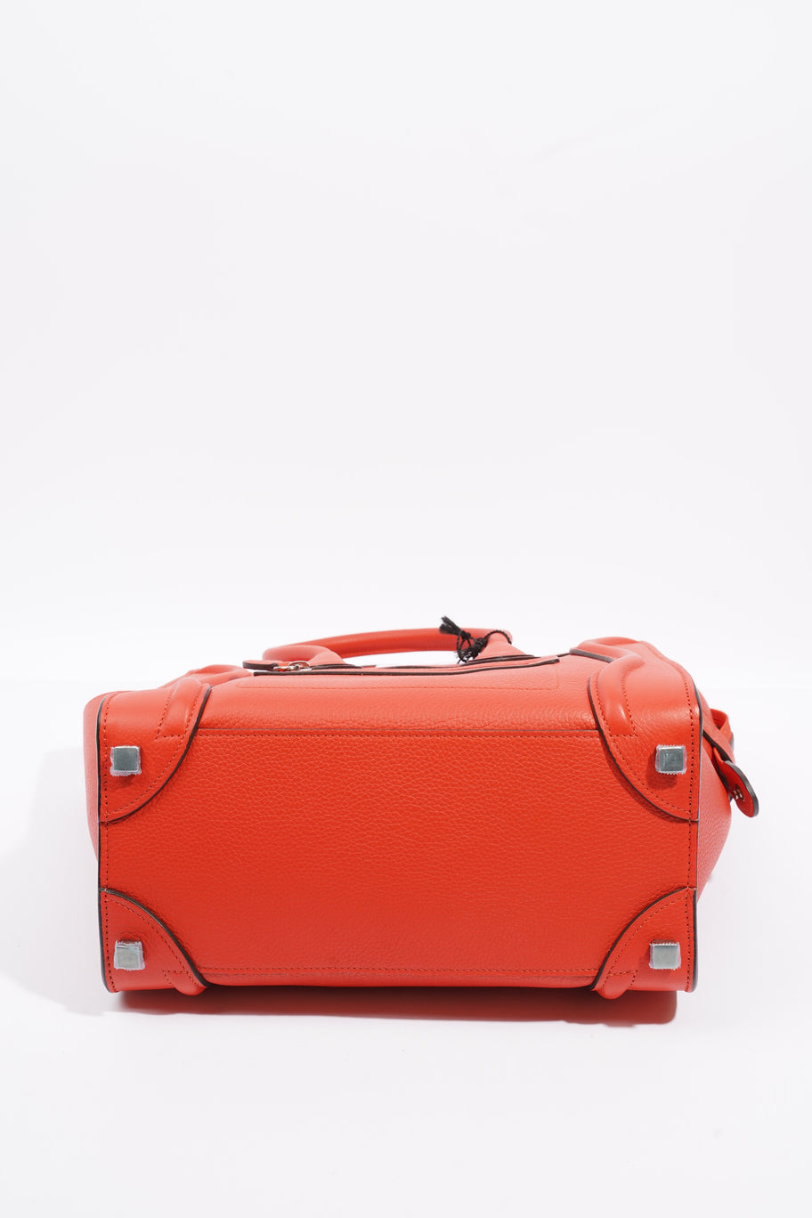 Micro Luggage Orange Calfskin Leather Image 7