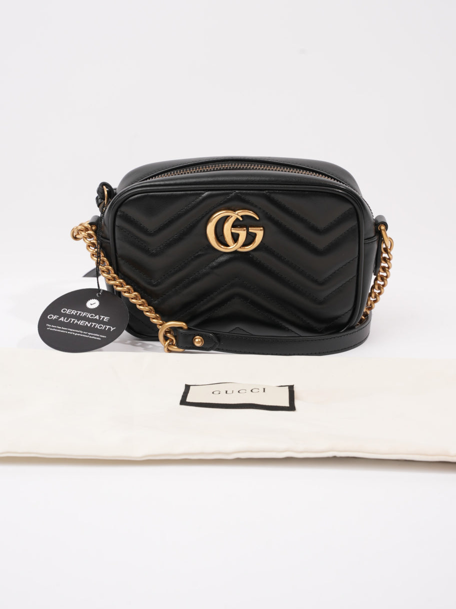 Gucci GG Marmont Black Matelasse Leather Mini Image 9