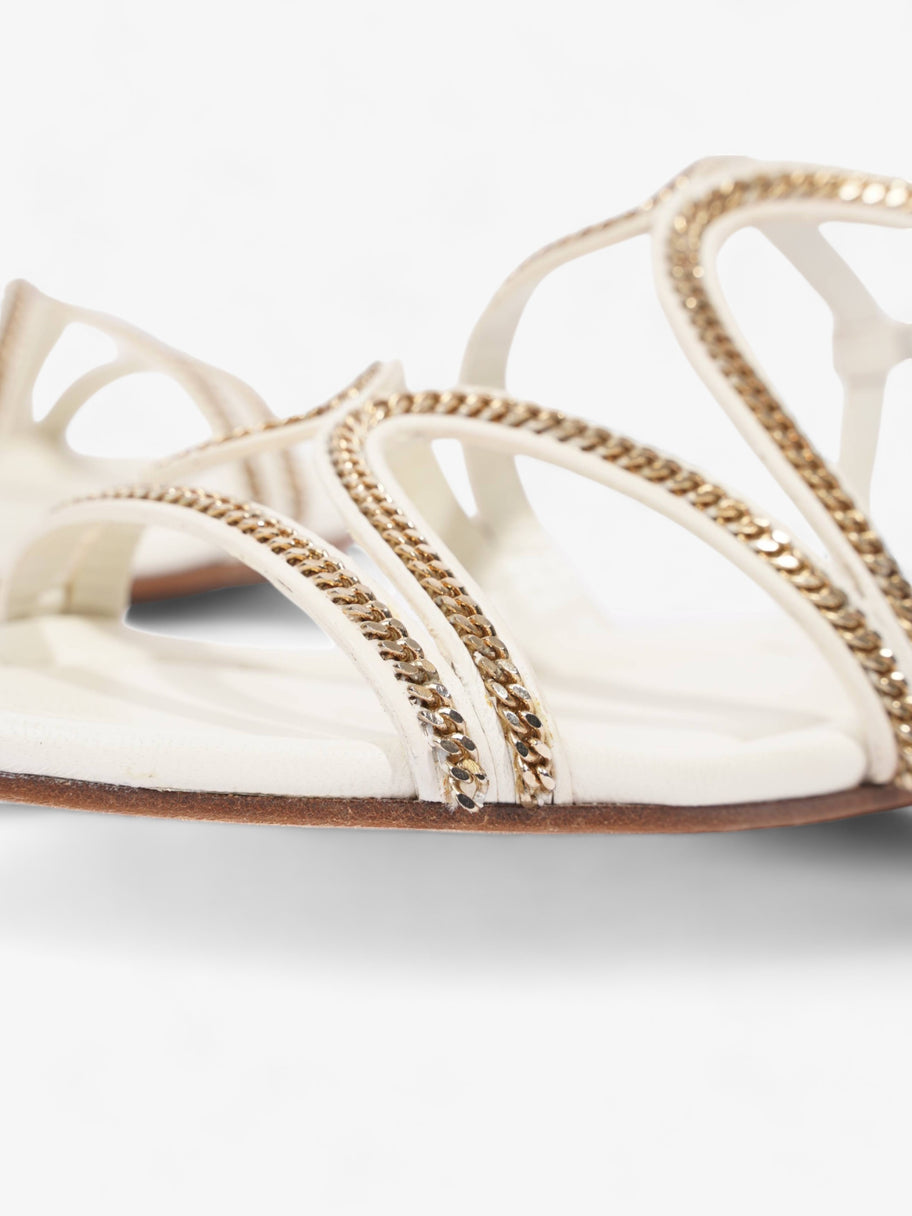 Slingback Flat Sandals Cream Leather EU 35 UK 2 Image 12