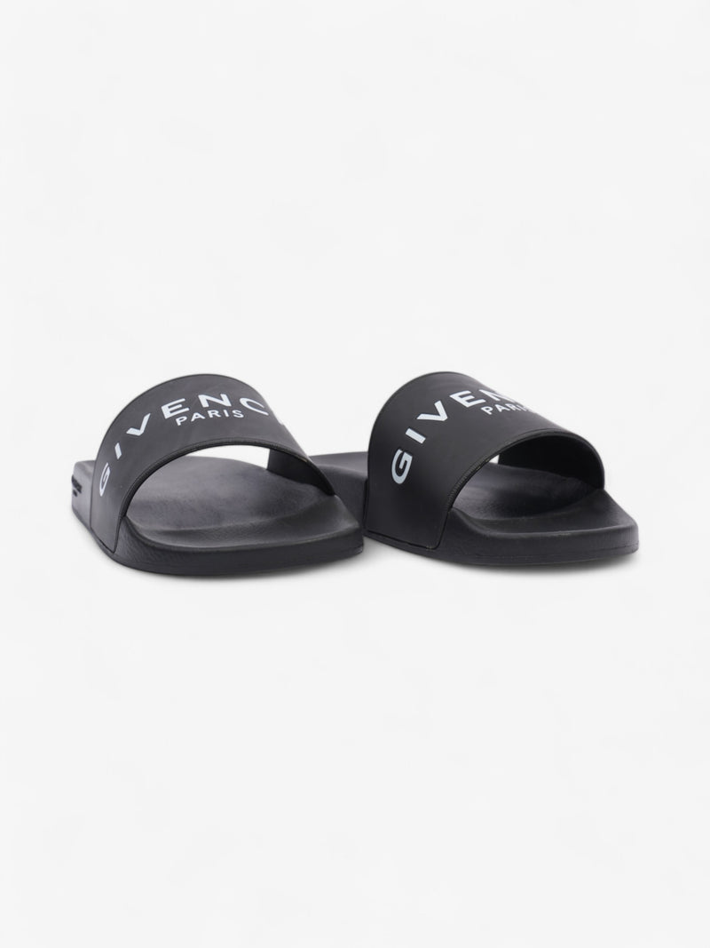  Givenchy Logo Slides Black / White Rubber EU 42 UK 8