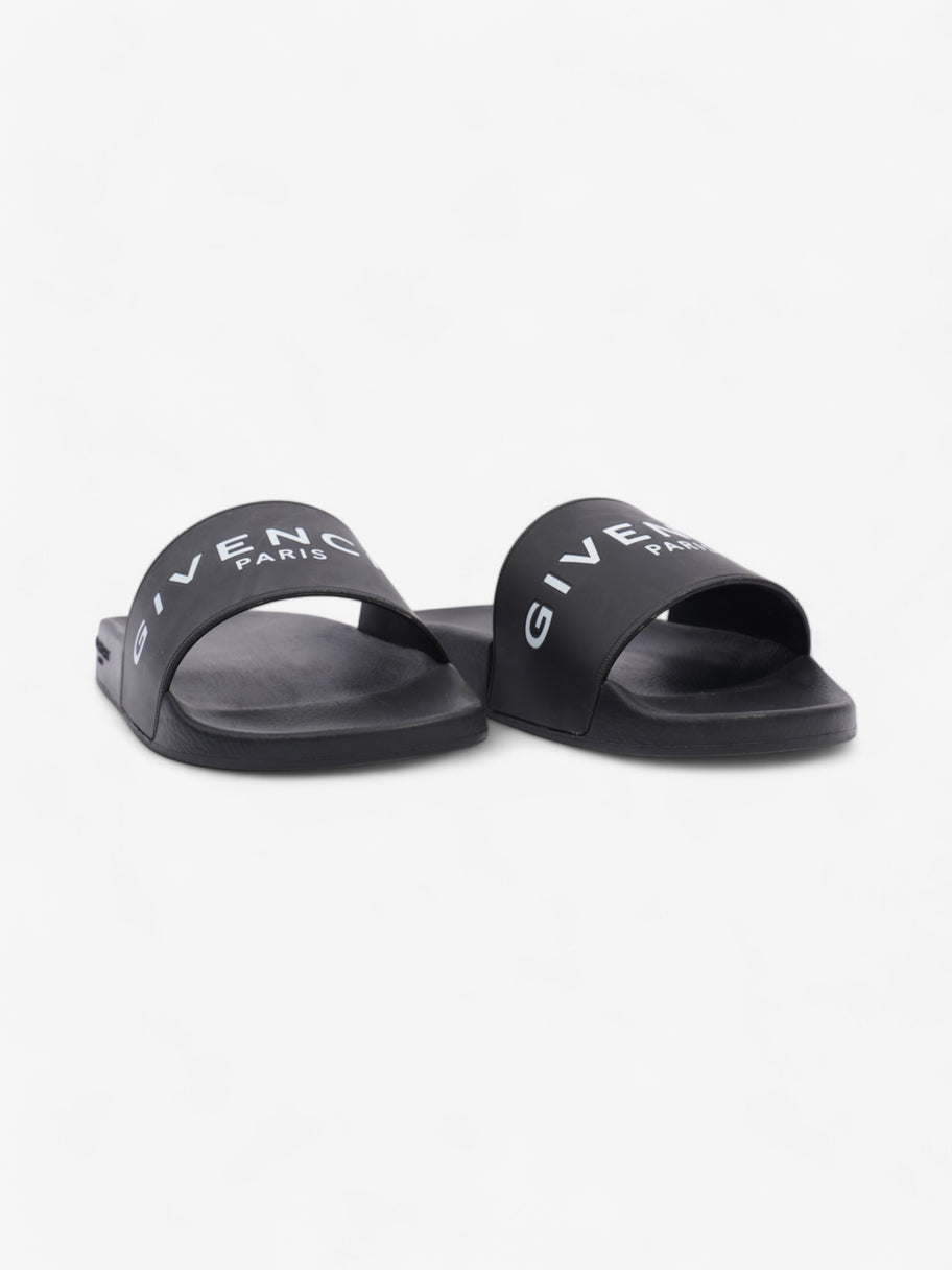 Givenchy Logo Slides Black / White Rubber EU 42 UK 8 Image 2