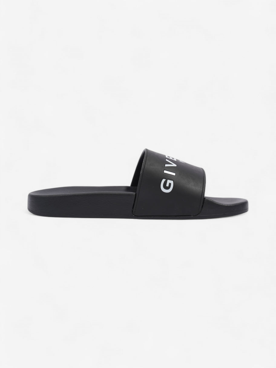 Givenchy Logo Slides Black / White Rubber EU 42 UK 8 Image 4