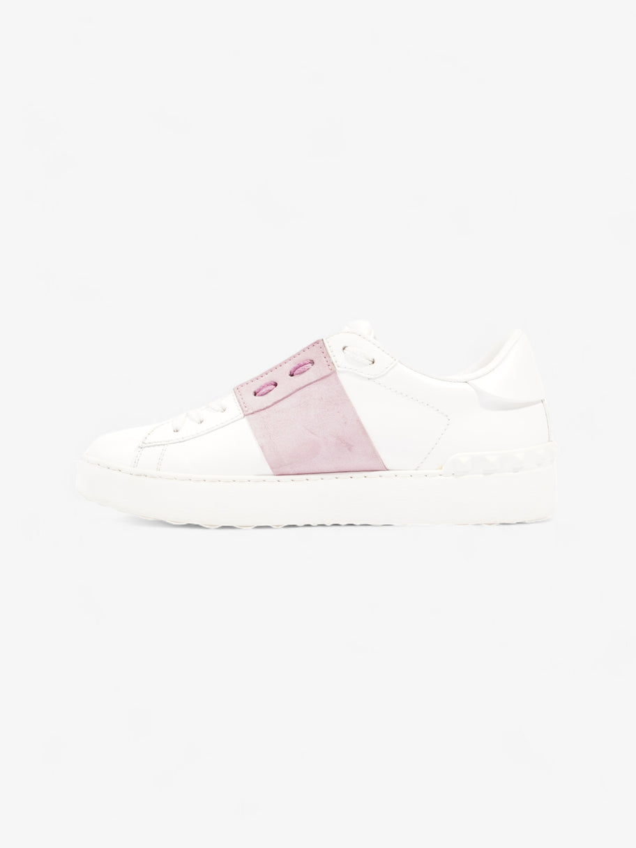 Valentino Stars Embroidered Open Sneaker White / Pink Leather EU 37 UK 4 Image 3