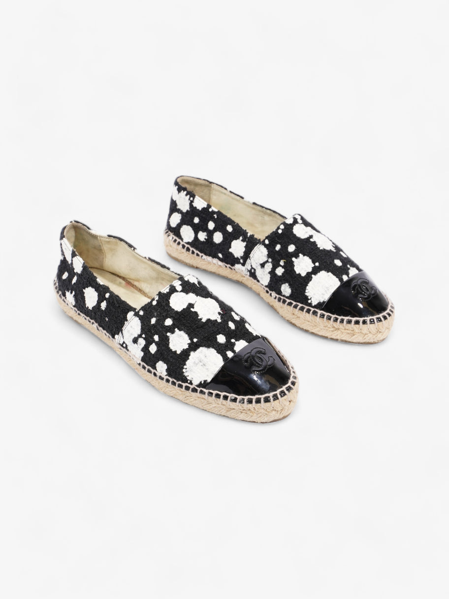 Chanel Espadrilles Black White Cotton EU 38 UK 5 Luxe Collective