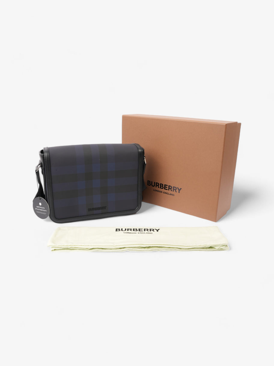 Burberry Alfred Navy Blue / Black Calfskin Leather Small Image 10