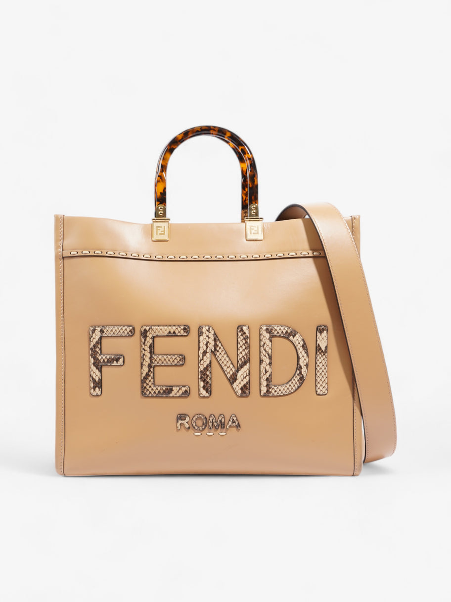 Fendi Sunshine  Brown Leather Medium Image 1