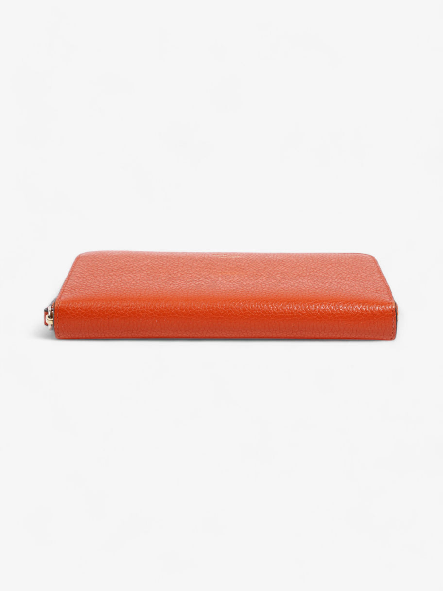 Mulberry Zip Around Wallet Orange Grained Leather Image 5