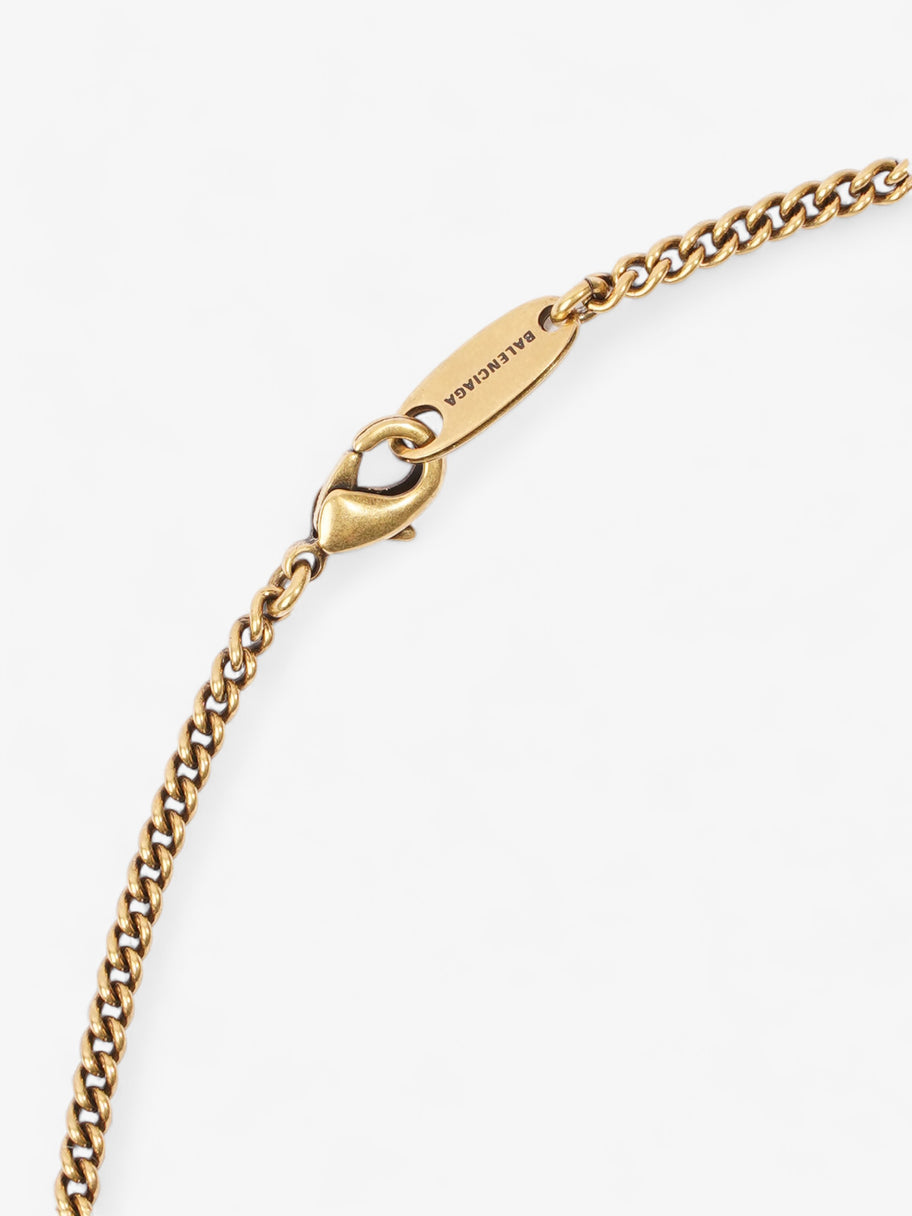 Balenciaga BB Icon Necklace Gold Brass Image 4