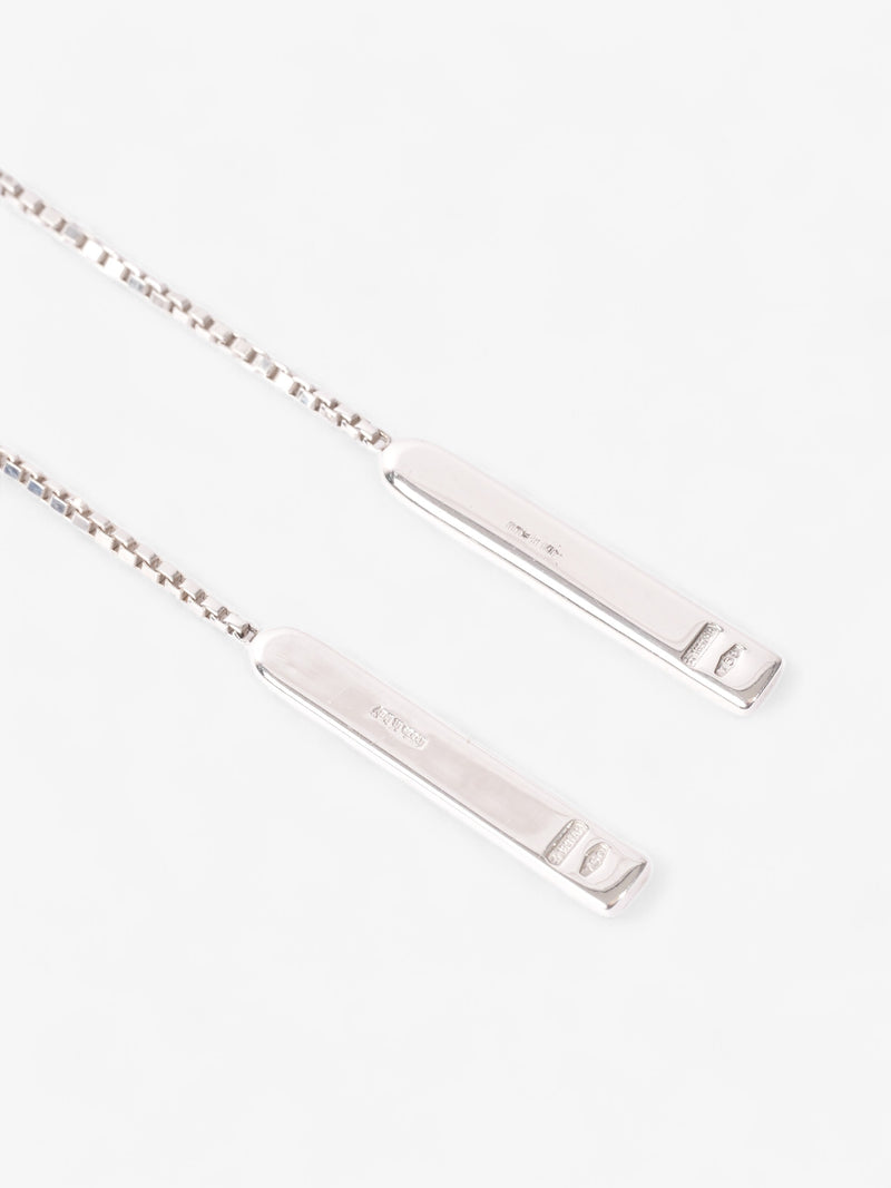  Gucci 18ct Lariat Earrings Silver White Gold