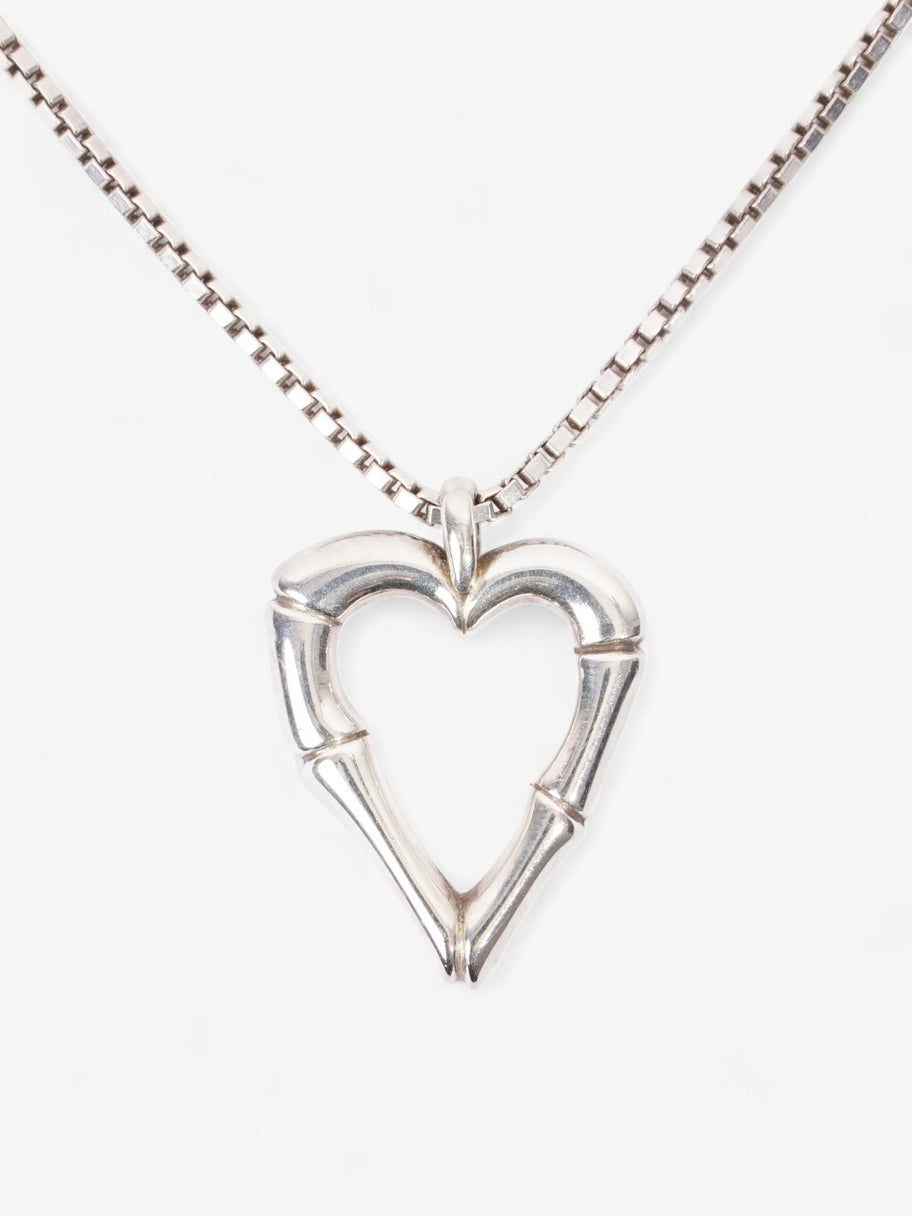 Gucci Bamboo Heart Pendant Necklace Silver Silver Sterling Image 3