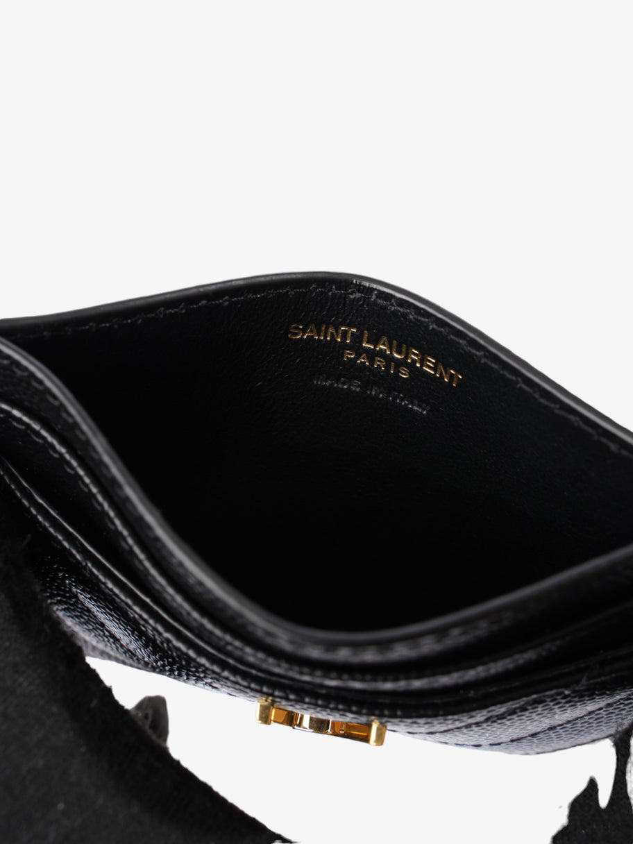 Saint Laurent Monogram Quilted Card Holder Black Matelasse Leather Image 4