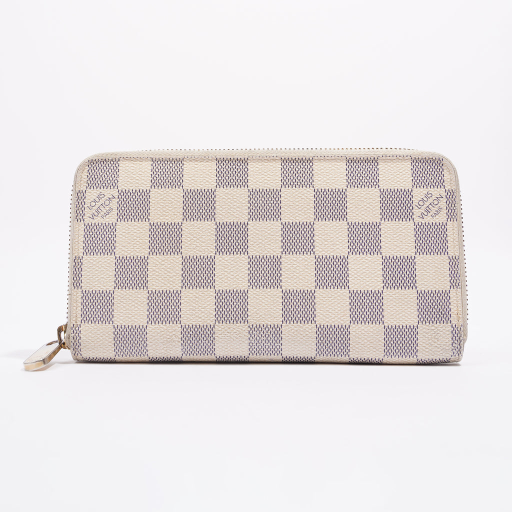 White Louis Vuitton Damier Azur Zippy Coin Purse