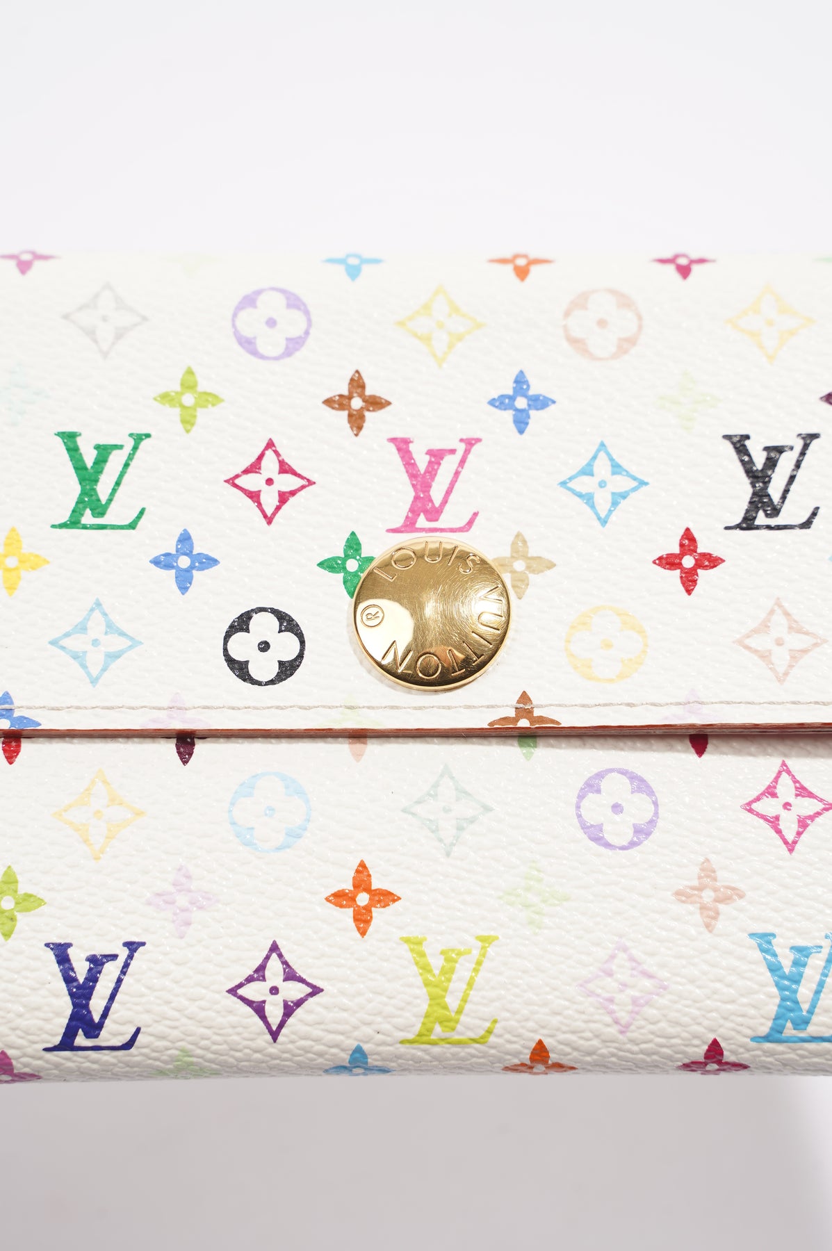 Louis Vuitton Sarah Wallet White Monogram Multicolor Canvas