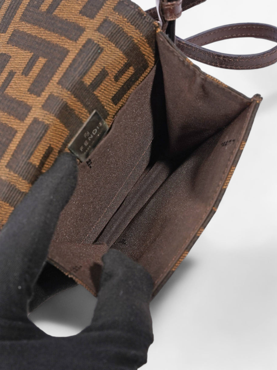 Shoulder Bag Zucca Print / Brown Canvas Mini Image 5