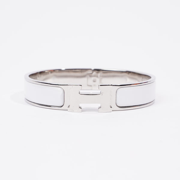 Hermes Sterling Silver and Black Enamel Clic Clac H Bangle – Van Rijk