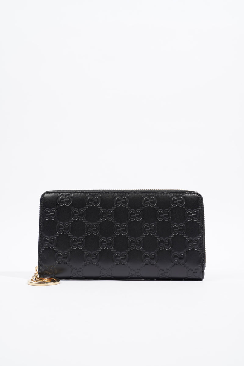 Gucci GG Embossed Zip Around Wallet Black Leather – Luxe Collective