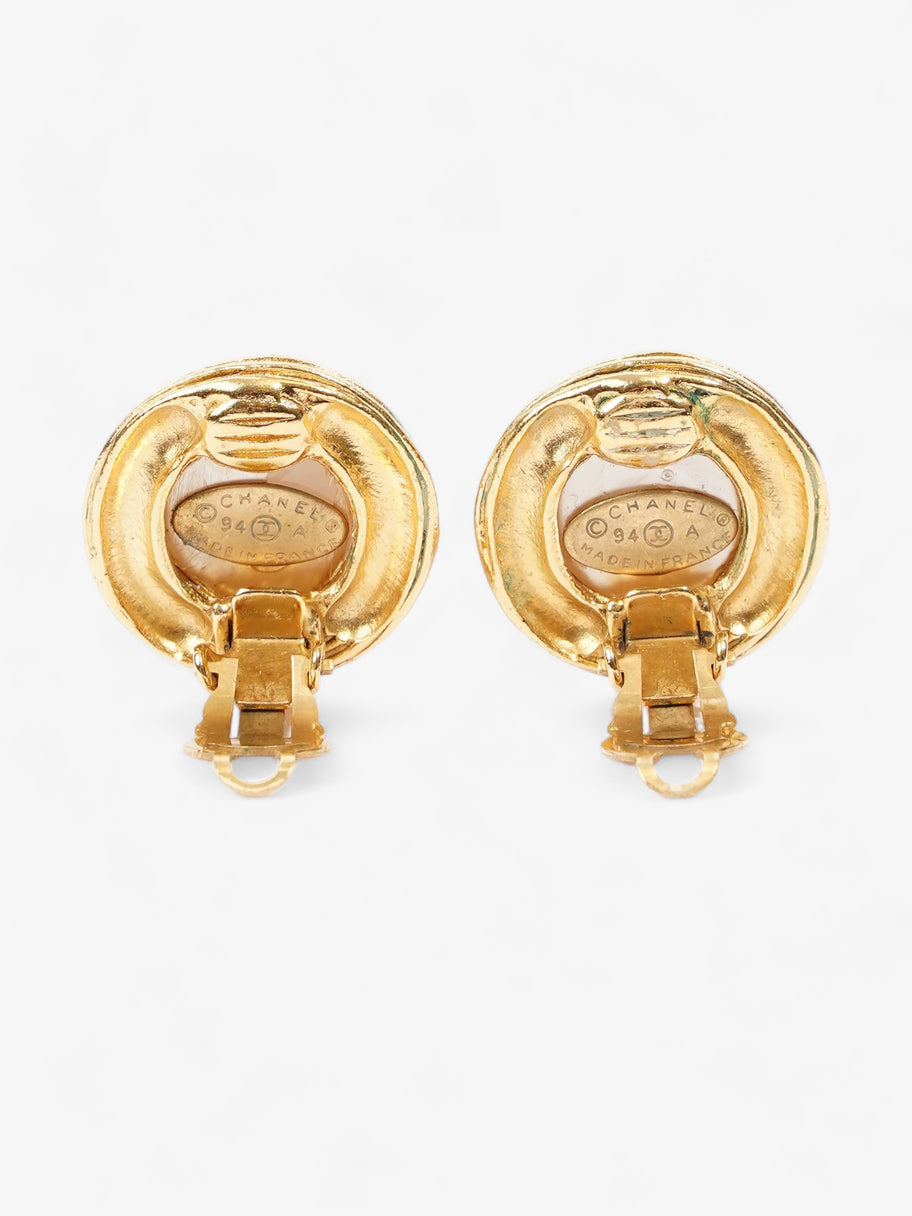 Logo Pearl Earings Gold / Pearl Gold Plated Image 3