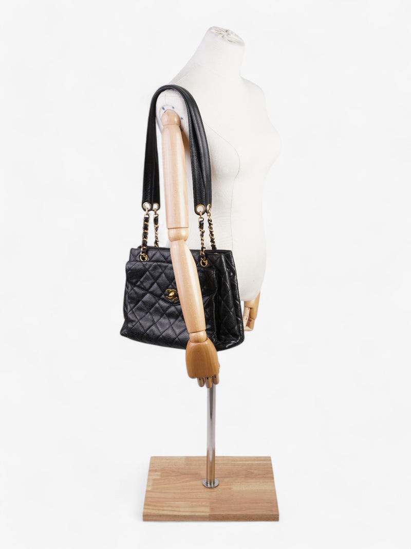  Chanel Cocomark Shoulder Bag Black Caviar Leather