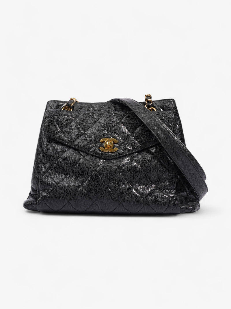  Chanel Cocomark Shoulder Bag Black Caviar Leather