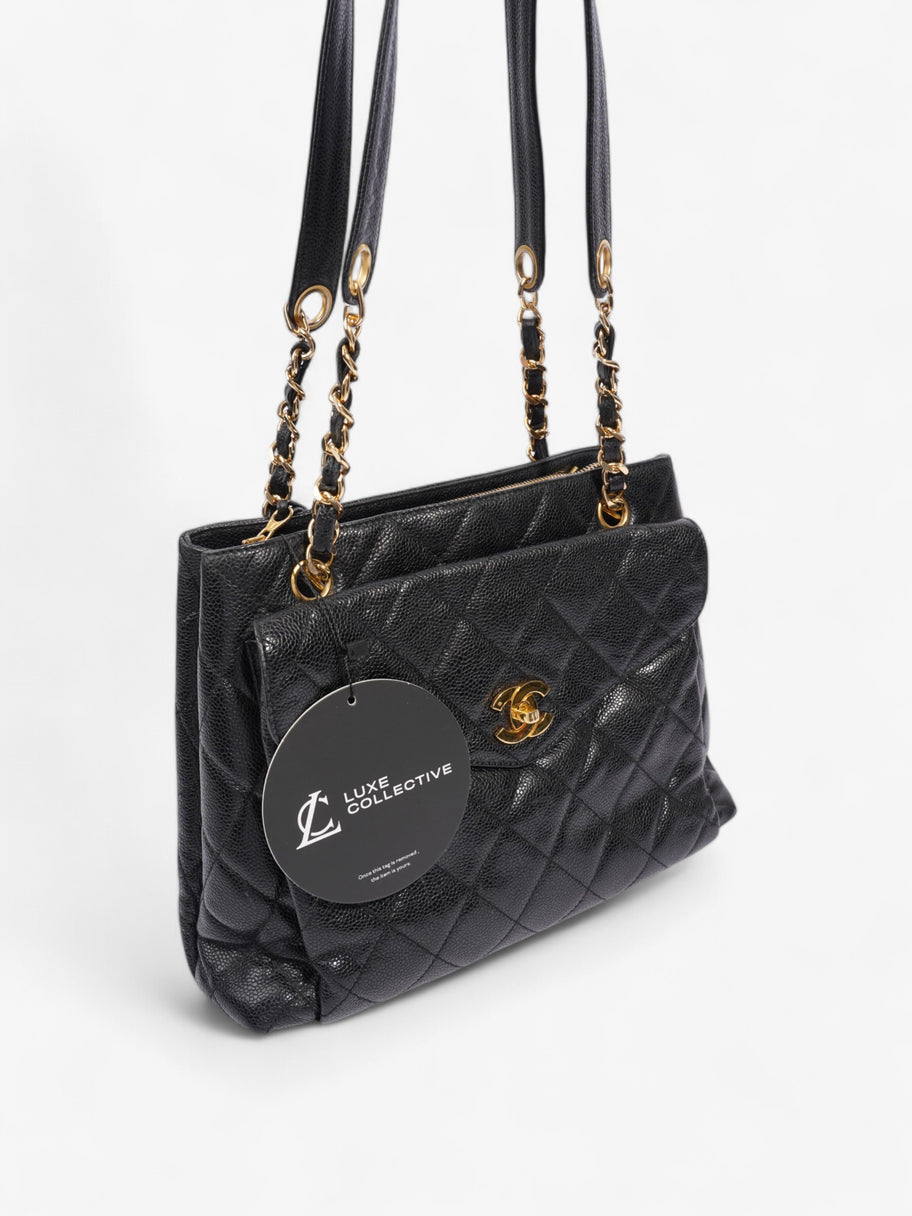 Chanel Cocomark Shoulder Bag Black Caviar Leather Image 11