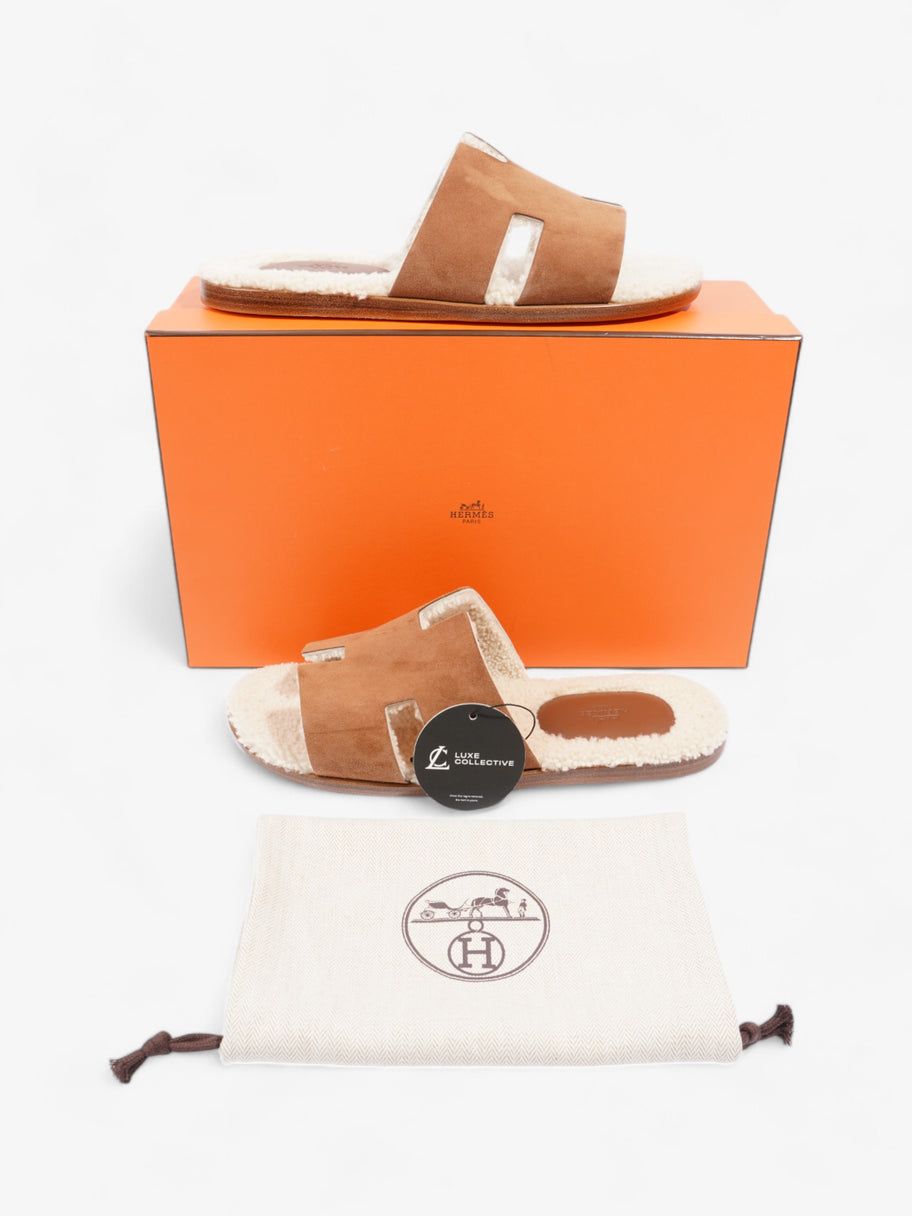 Hermes Izmir Sandals Brown Suede EU 44 UK 10 Image 10