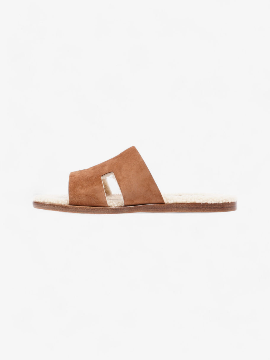 Hermes Izmir Sandals Brown Suede EU 44 UK 10 Image 3