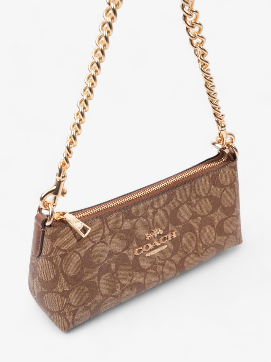 Coach Charlotte Signature Monogram / Brown Canvas Image 7