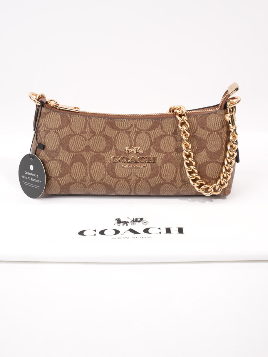 Coach Charlotte Signature Monogram / Brown Canvas Image 9