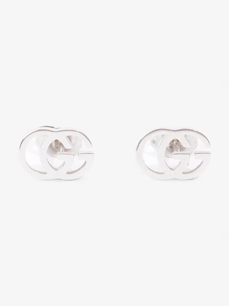  GG Stud 18K Earrings  White Gold White Gold