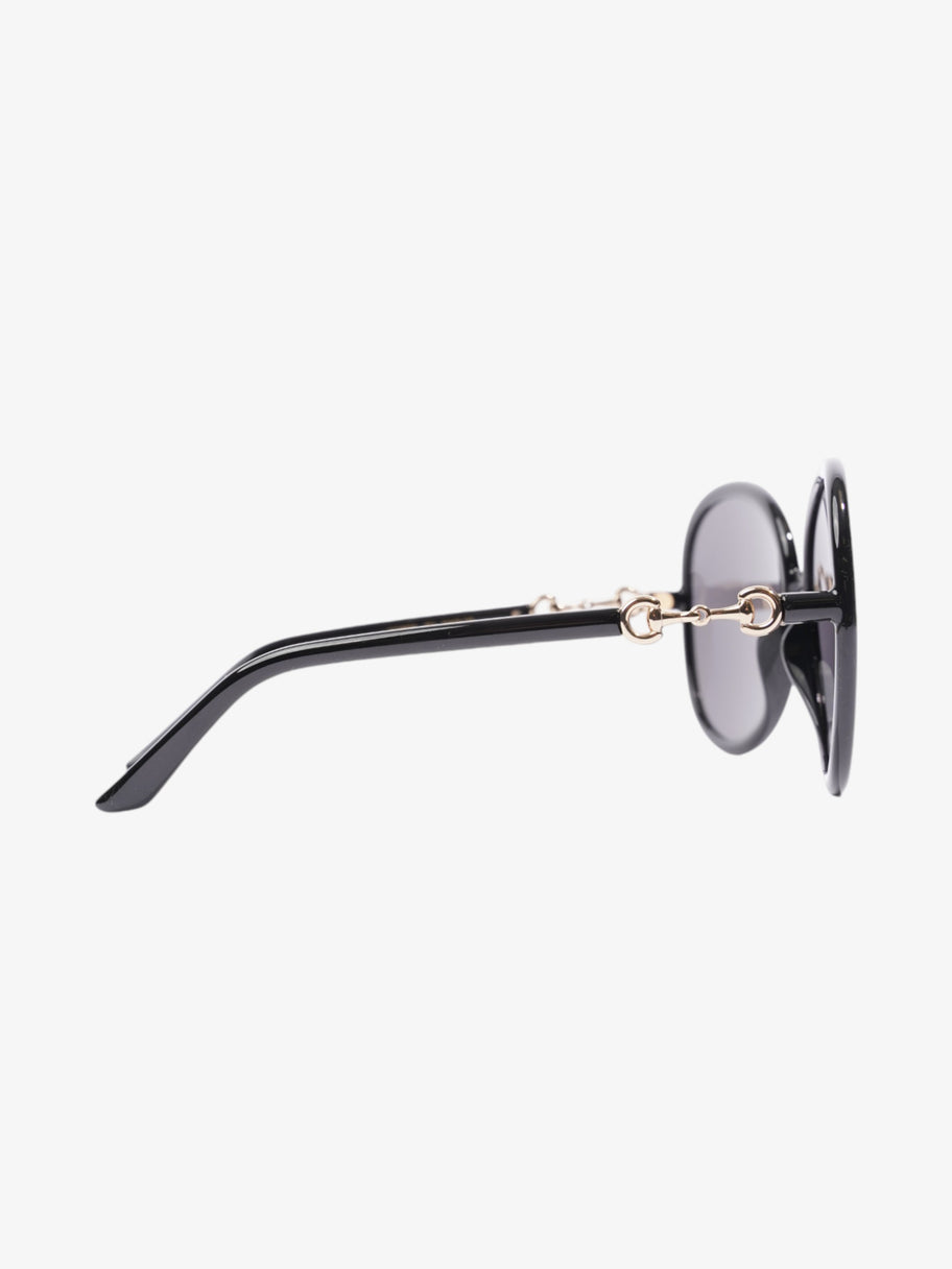 Gucci Horsebit Oversized Sunglasses Black / Gold Acetate 140mm Image 4