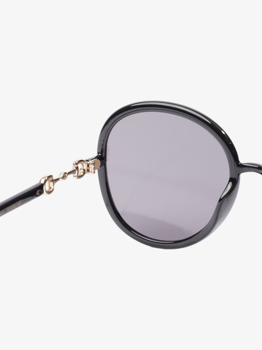 Gucci Horsebit Oversized Sunglasses Black / Gold Acetate 140mm Image 5